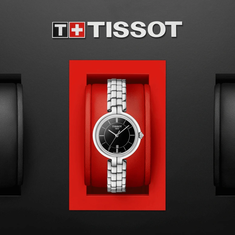 Tissot,T-Lady 30mm,30mm,Stainless Steel,Black,Quartz,Date,26280hours,T094,T094.210.11.051.00