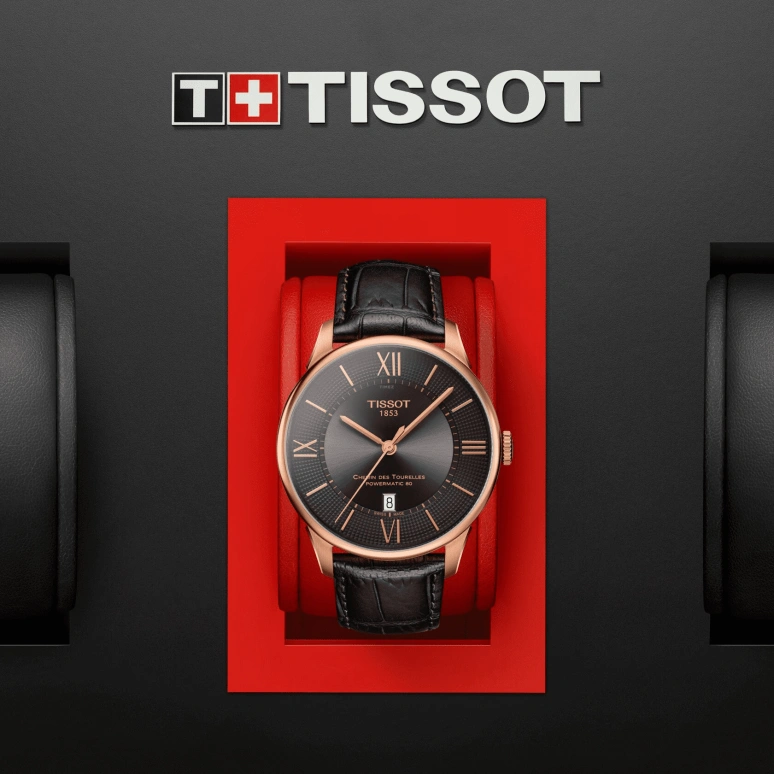 Tissot,Chemin Des Tourelles 42mm,42mm,Stainless Steel,Bronze,Automatic,Day,80hours,T099,T099.407.36.448.00