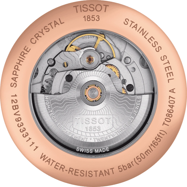 Tissot,Luxury 41mm,41mm,Stainless Steel,Black,Automatic,Chronograph,Date,T086,T086.407.22.051.00