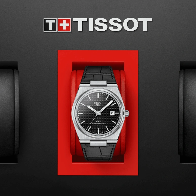 Tissot,PRX 40mm,40mm,Stainless Steel,Black,Automatic,Day,80hours,T137,T137.407.16.051.00
