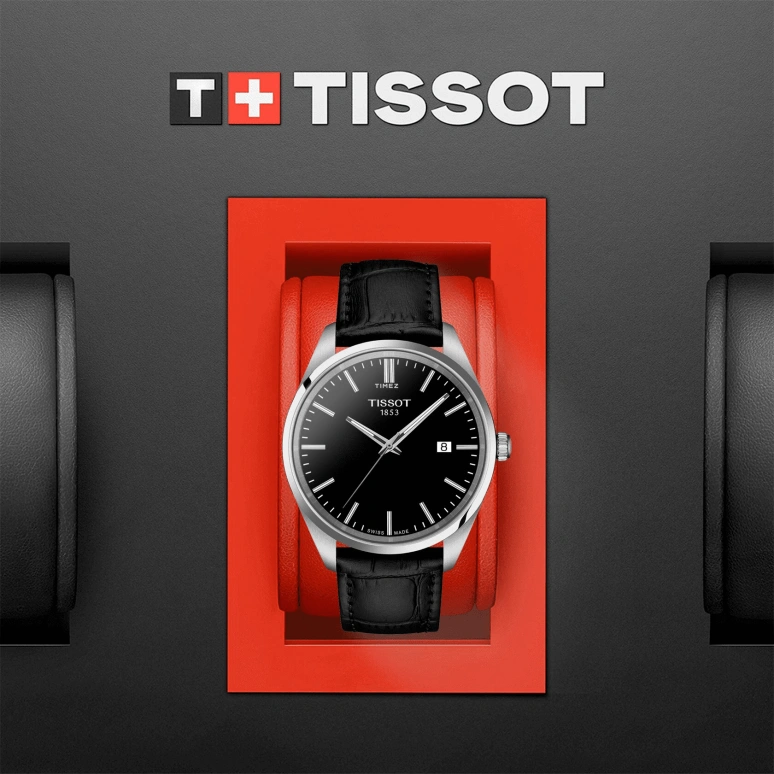 Tissot,PR 100 40mm,40mm,Stainless Steel,Black,Quartz,Day,In-house Caliber,T150,T150.410.16.051.00