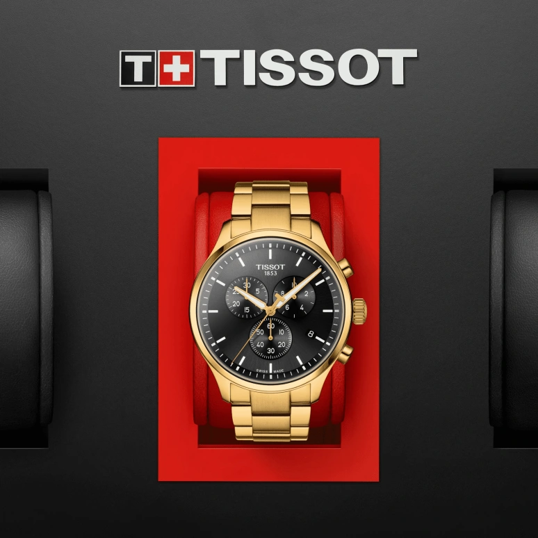 Tissot,XL 45mm,45mm,Stainless Steel,Black,Quartz,Chronograph,Date,Rattrapante,T116,T116.617.33.051.00