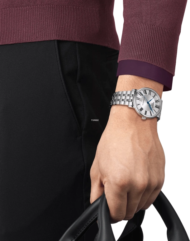 Tissot,Carson 40mm,40mm,Stainless Steel,Silver,Automatic,Day,80hours,T1224071103300