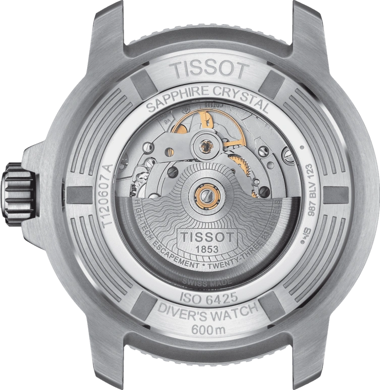 Tissot,Seastar 46mm,46mm,Ceramic,Stainless Steel,Blue,Gradient,Automatic,Day,80hours,T120,T120.607.11.041.00