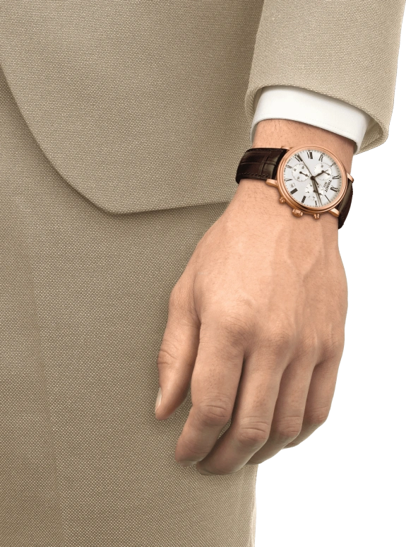 Tissot,Carson 41mm,41mm,Stainless Steel,Silver,Quartz,Chronograph,Date,Rattrapante,T122,T122.417.36.033.00
