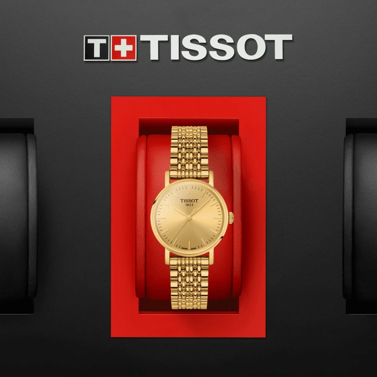 Tissot,Everytime 30mm,30mm,Stainless Steel,Champagne,Quartz,Sapphire,Crystal Glass,Round,T109,T109.210.33.021.00