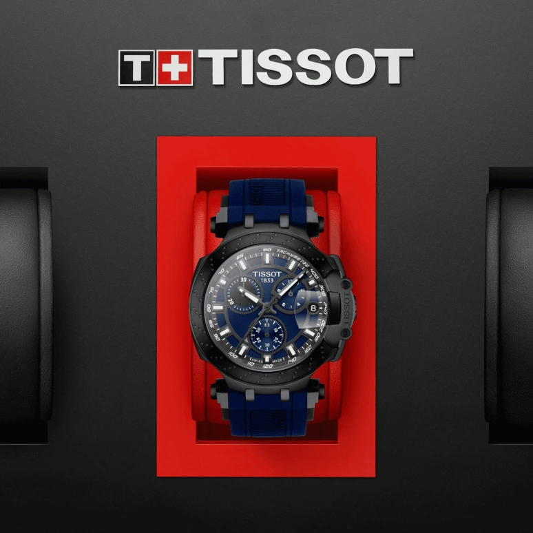 Tissot,T-Race 43mm,43mm,Stainless Steel,Blue,Quartz,Chronograph,Date,Rattrapante,T115,T115.417.37.041.00
