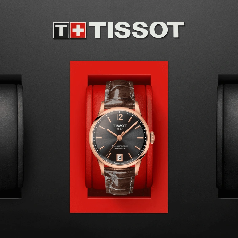 Tissot,Chemin Des Tourelles 32mm,32mm,Stainless Steel,Black,Automatic,Day,80hours,T099,T099.207.36.447.00