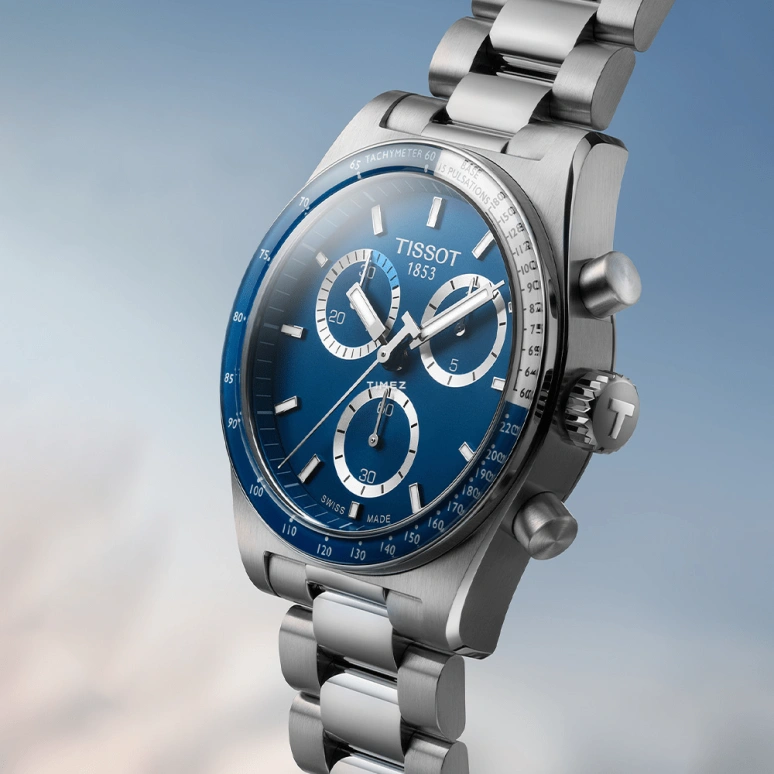 Tissot,PRS 516 40mm,40mm,Stainless Steel,Blue,Quartz,Chronograph,Sapphire,Crystal Glass,T149,T149.417.11.041.00