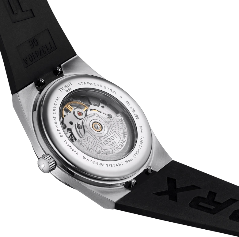 Tissot,PRX 39.50mm,39.50mm,Stainless Steel,Black,Automatic,Day,In-house Caliber,T137,T137.407.17.051.00