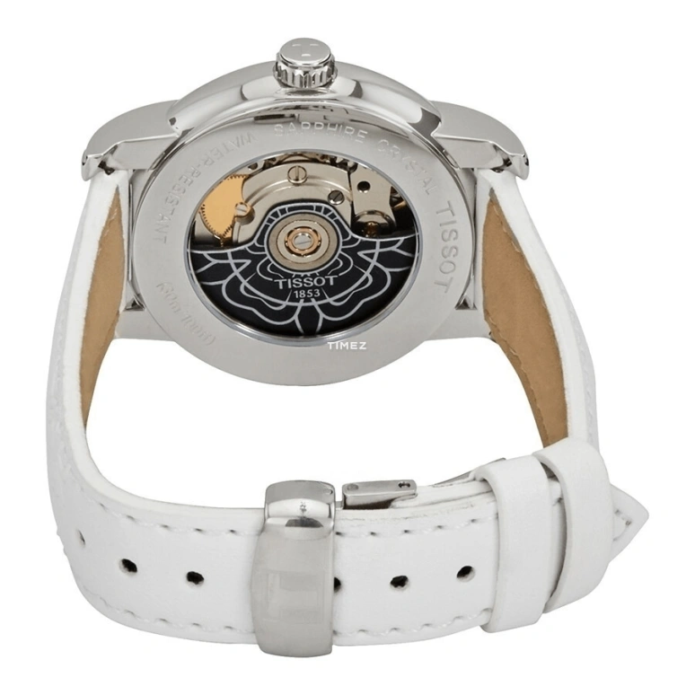 Tissot,T-Lady 35mm,35mm,Stainless Steel,White,Automatic,80hours,Sapphire,T0502071711705