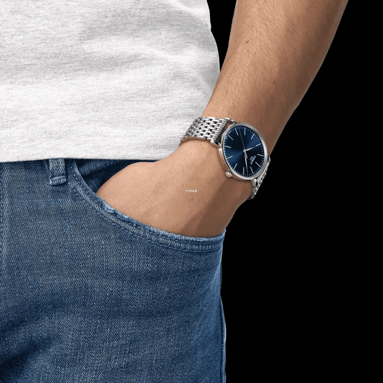 Tissot,Everytime 40mm,40mm,Stainless Steel,Blue,Quartz,26280hours,Sapphire,Crystal Glass,T143,T143.410.11.041.00