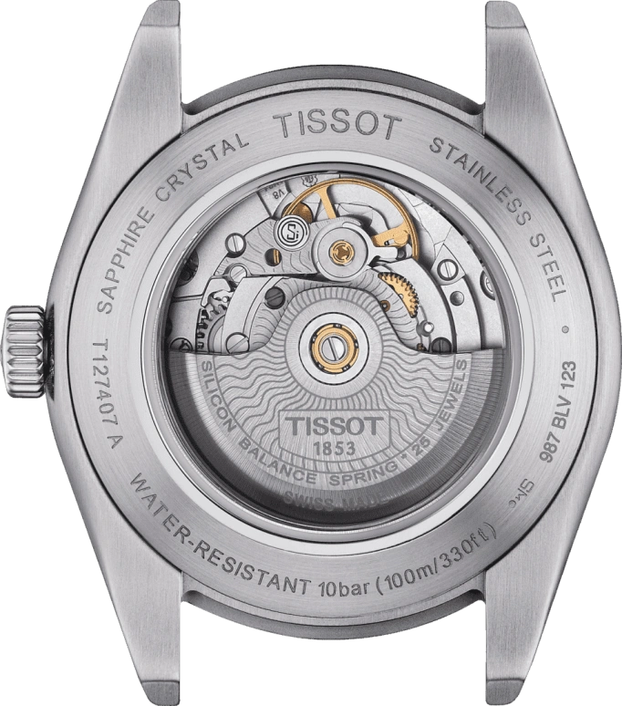 Tissot,Gentleman 40mm,40mm,Stainless Steel,Black,Automatic,Date,80hours,T127,T127.407.11.051.00