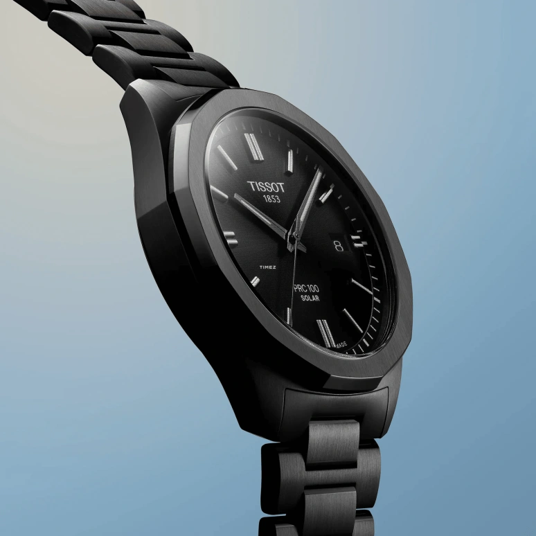 Tissot,PRC 100 39mm,39mm,Stainless Steel,Black,Quartz,Day,Solar Charging,T151,T151.422.33.051.00