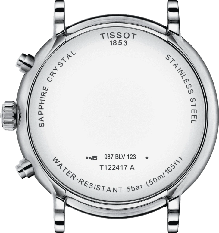 Tissot,Carson 41mm,41mm,Stainless Steel,Silver,Quartz,Chronograph,Date,Rattrapante,T122,T122.417.16.033.00