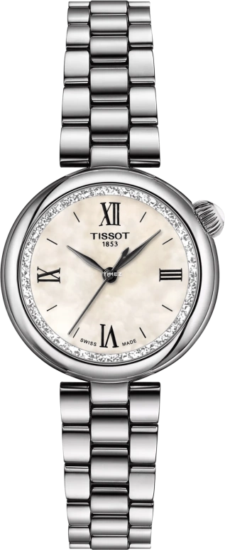 Tissot,Bellissima 28mm,28mm,Stainless Steel,White,Quartz,Sapphire,Glass,Round,T152,T152.010.11.118.00