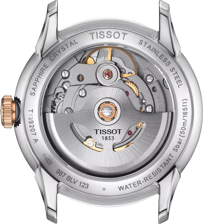 Tissot,Chemin Des Tourelles 34mm,34mm,Stainless Steel,Silver,Automatic,Day,In-house Caliber,T139,T139.207.22.038.00