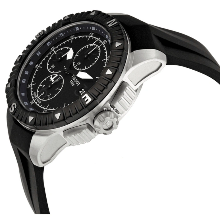 Tissot,T-Sport 44mm,44mm,Stainless Steel,Black,Automatic,Chronograph,Day,T062,T062.427.17.057.00