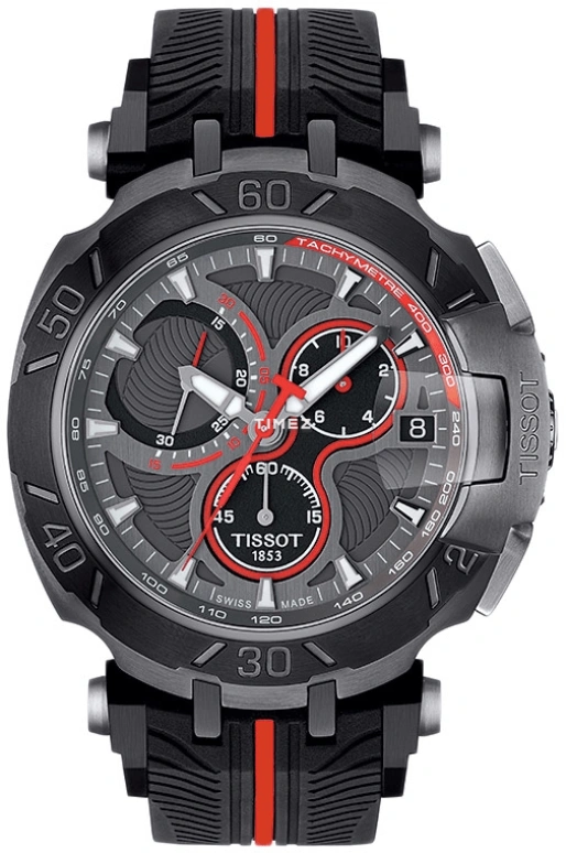 Tissot,T-Sport 47.20x45.25mm,47.20x45.25mm,Stainless Steel,Smoky Gray,Quartz,Chronograph,Day,T092,T092.417.37.067.00