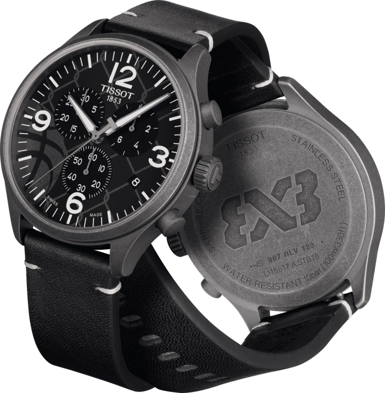 Tissot,XL 45mm,45mm,Stainless Steel,Grey,Quartz,Chronograph,Date,Rattrapante,T116,T116.617.36.067.00