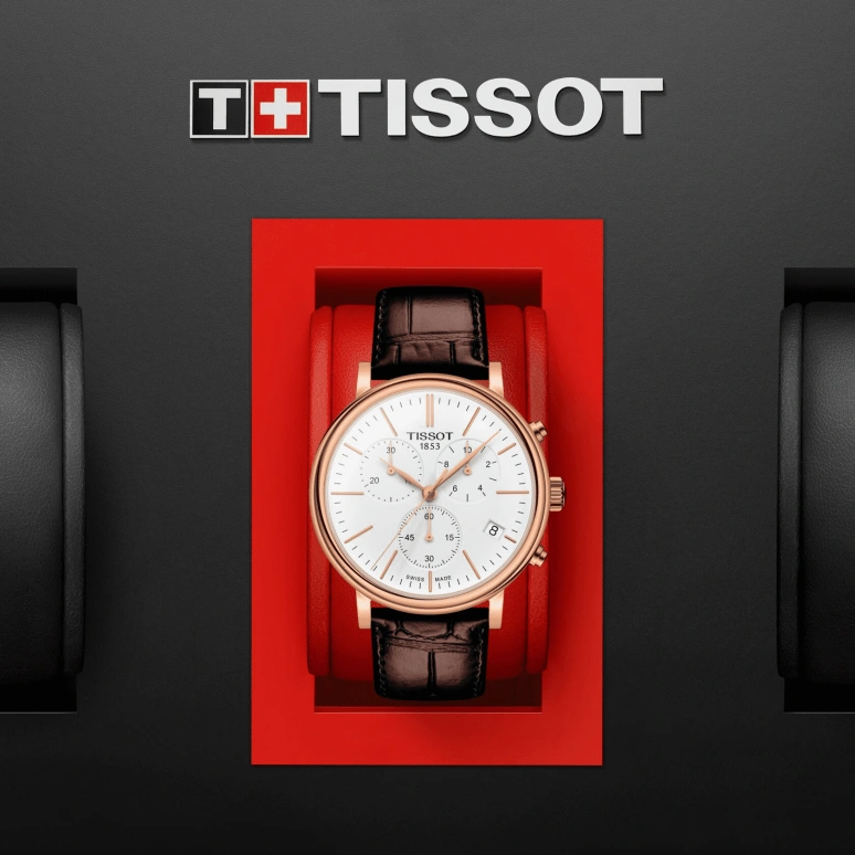 Tissot,Carson 41mm,41mm,Stainless Steel,White,Quartz,Chronograph,Date,Rattrapante,T122,T122.417.36.011.00