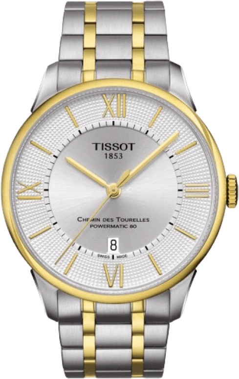 Tissot,Chemin Des Tourelles 42mm,42mm,Stainless Steel,Silver,Automatic,Day,80hours,T099,T099.407.22.038.00