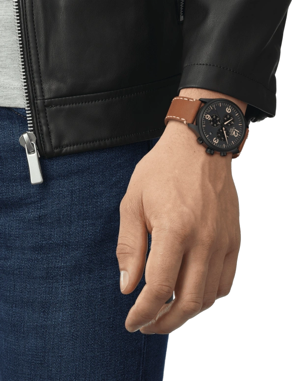 Tissot,XL 45mm,45mm,Stainless Steel,Black,Quartz,Chronograph,Day,T116,T116.617.36.057.00