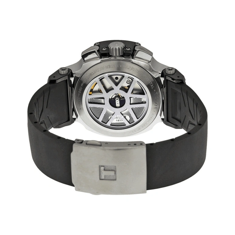Tissot,T-Race 50.26mm,50.26mm,Stainless Steel,Black,Automatic,Chronograph,Day,T048,T048.427.27.057.00