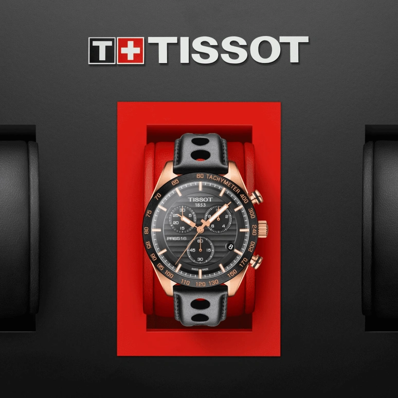 Tissot,PRS 516 42mm,42mm,Stainless Steel,Black,Quartz,Chronograph,Day,T100,T100.417.36.051.00