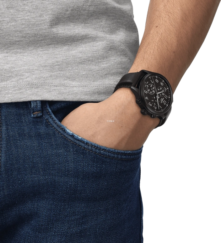 Tissot,Chrono 45mm,45mm,Stainless Steel,Black,Quartz,Chronograph,Day,T116,T116.617.36.052.04