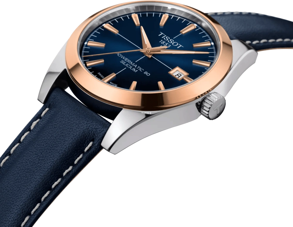 Tissot,Gentleman 40mm,40mm,Stainless Steel,Blue,Automatic,Day,In-house Caliber,T927,T927.407.46.041.00