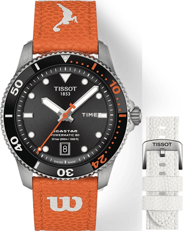 Tissot,Seastar 40mm,40mm,Stainless Steel,Black,Automatic,Big Date,In-house Caliber,T120,T120.807.17.051.00