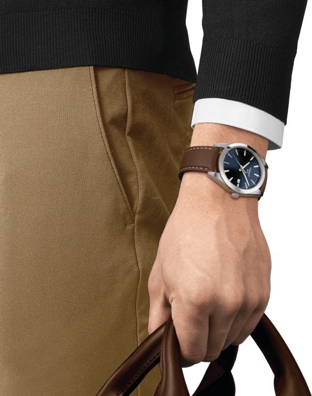Tissot,Gentleman 40mm,40mm,Stainless Steel,Blue,Quartz,Day,Sapphire,Crystal Glass,T127,T127.410.16.041.00