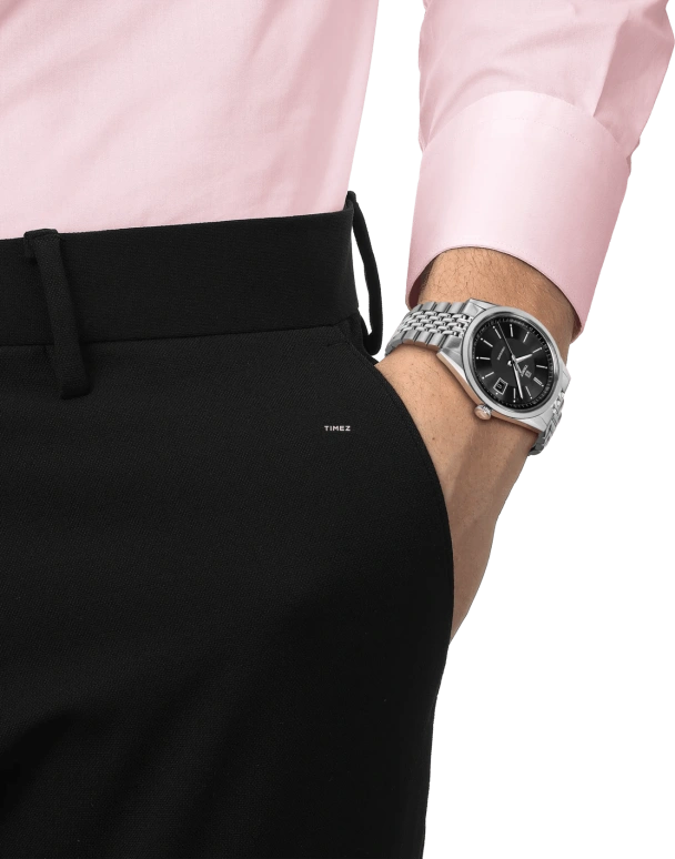 Tissot,Visodate 39mm,39mm,Stainless Steel,Black,Automatic,Day,In-house Caliber,T157,T157.407.11.051.00