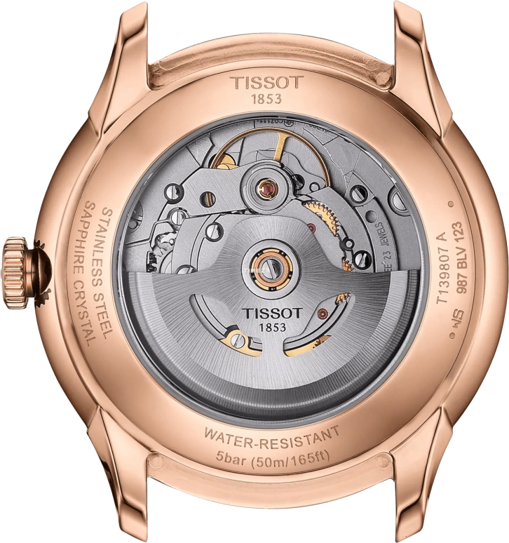 Tissot,Chemin Des Tourelles 39mm,39mm,Stainless Steel,Silver,Automatic,Day,In-house Caliber,T139,T139.807.36.031.00