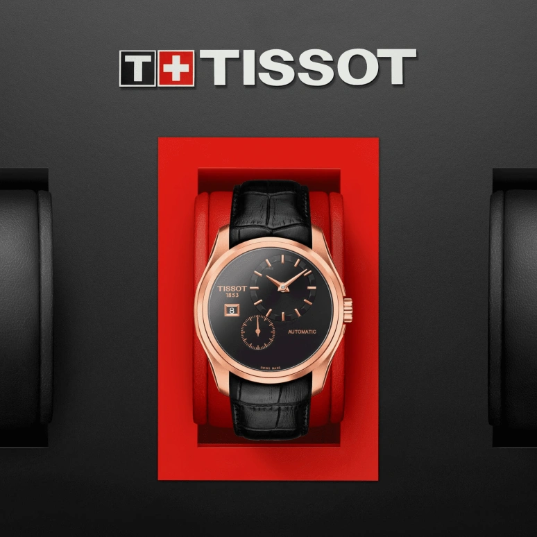 Tissot,Couturier 39mm,39mm,Stainless Steel,Black,Automatic,Chronograph,Date,T035,T035.428.36.051.00