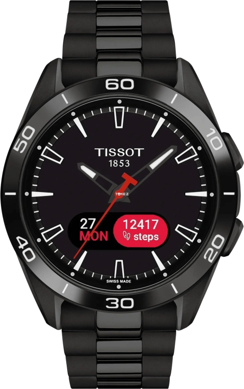 Tissot,Touch 43x43.75mm,43x43.75mm,Titanium,Ceramic,Black,Quartz,Chronograph,Perpetual Calendar,World Time,Solar Charging,Sapphire,Crystal Glass,Round,T153,T153.420.44.051.01