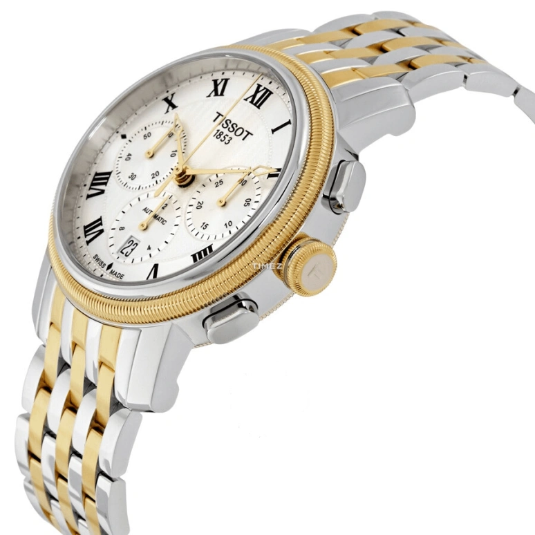 Tissot,Bridgeport 42mm,42mm,Stainless Steel,Silver White,Automatic,Chronograph,Day,T097,T097.427.22.033.00