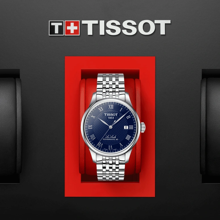 Tissot,Le Locle 39.30mm,39.30mm,Stainless Steel,Blue,Automatic,Day,80hours,T006,T006.407.11.043.00