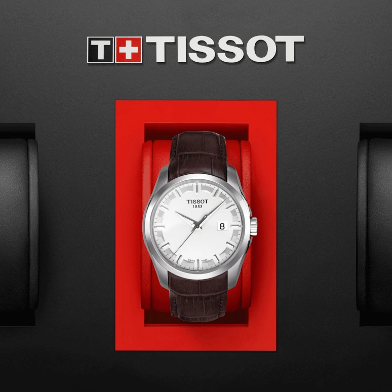 Tissot,Couturier 39mm,39mm,Stainless Steel,Silver,Quartz,Day,26280hours,T035,T035.410.16.031.00