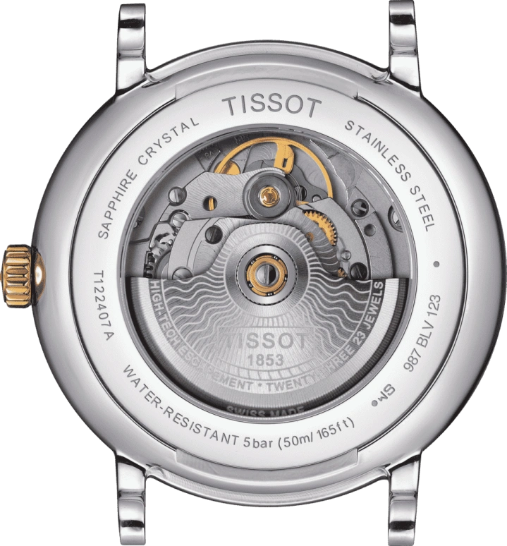 Tissot,Carson 40mm,40mm,Stainless Steel,Silver,Automatic,Day,80hours,T122,T122.407.22.031.00