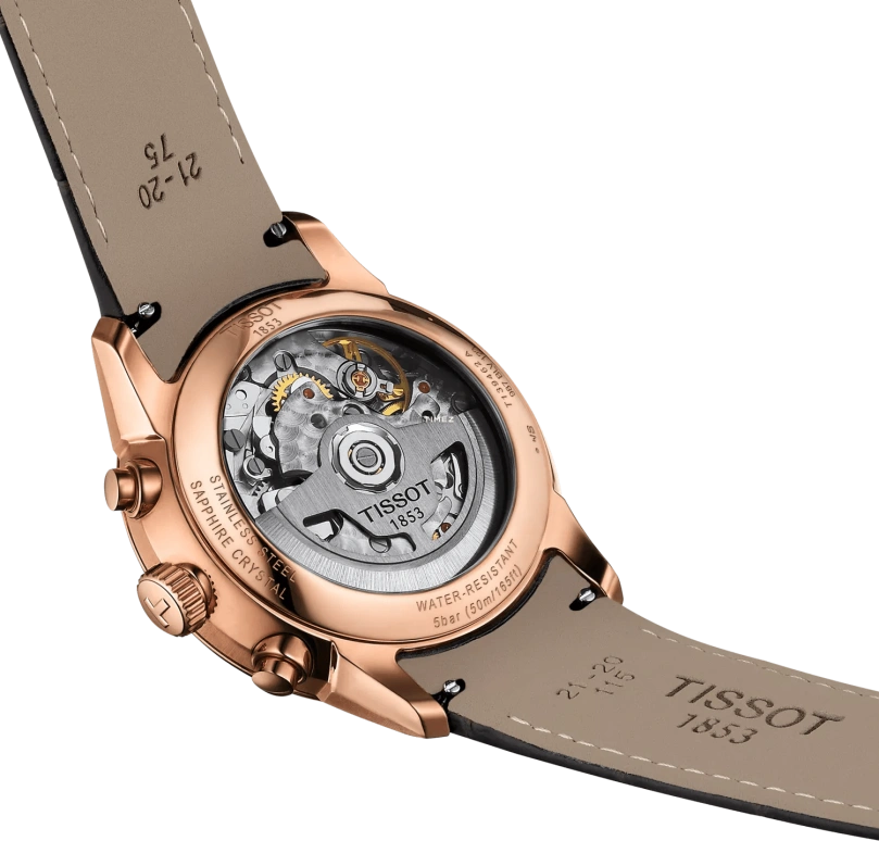 Tissot,Chemin Des Tourelles 42mm,42mm,Stainless Steel,Brown,Automatic,Chronograph,Day,T139,T139.462.36.298.00