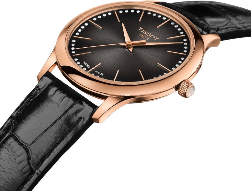 Tissot,Excellence 31.80mm,31.80mm,Rose Gold,Brown,Quartz,Sapphire,Crystal Glass,Round,T9262107629100