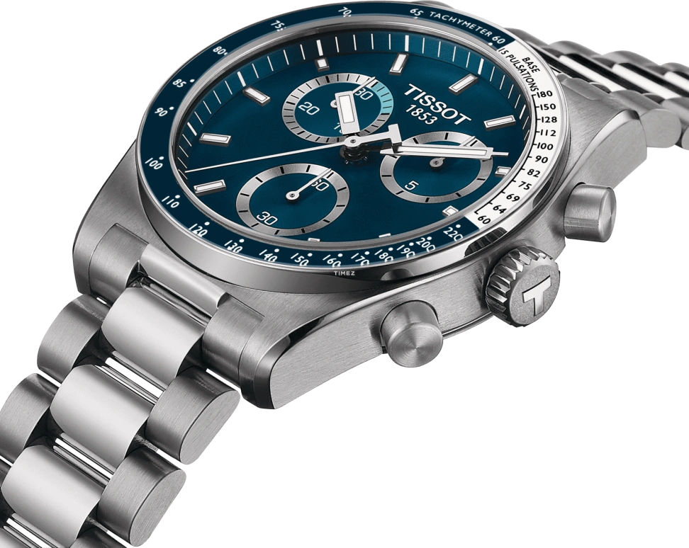 Tissot,PRS 516 40mm,40mm,Stainless Steel,Blue,Quartz,Chronograph,Sapphire,Crystal Glass,T149,T149.417.11.041.00
