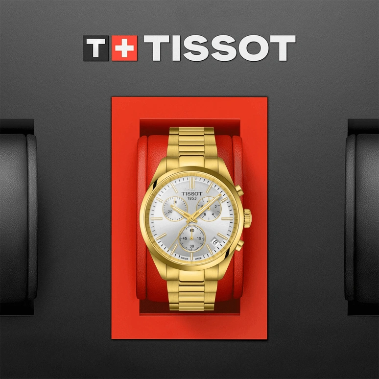 Tissot,PR 100 40mm,40mm,Stainless Steel,Silver,Quartz,Chronograph,Day,T150,T150.417.33.031.00