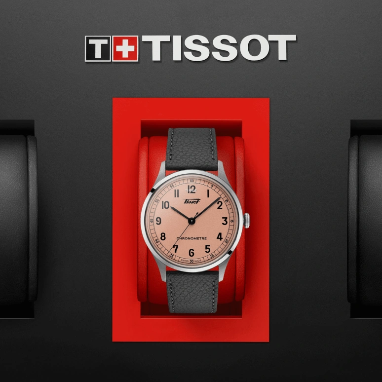 Tissot,T-Classic 39mm,39mm,Stainless Steel,Pink,Automatic,In-house Caliber,Sapphire,Crystal Glass,T142,T142.464.16.332.00