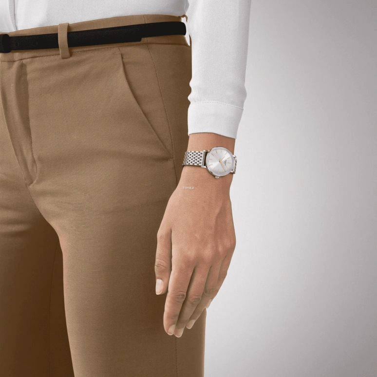 Tissot,Everytime 34mm,34mm,Stainless Steel,Silver,Grey,Quartz,26280hours,Sapphire,Crystal Glass,T143,T143.210.11.011.01