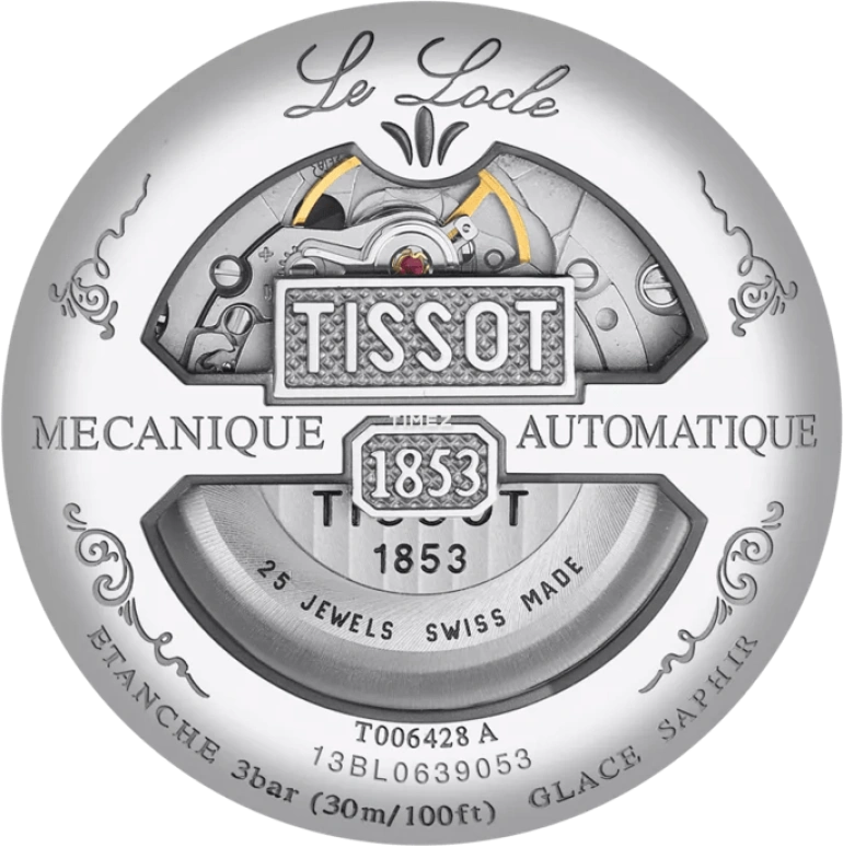 Tissot,Le Locle 39.30mm,39.30mm,Stainless Steel,Silver,Automatic,Chronograph,Day,T006,T006.428.11.038.02