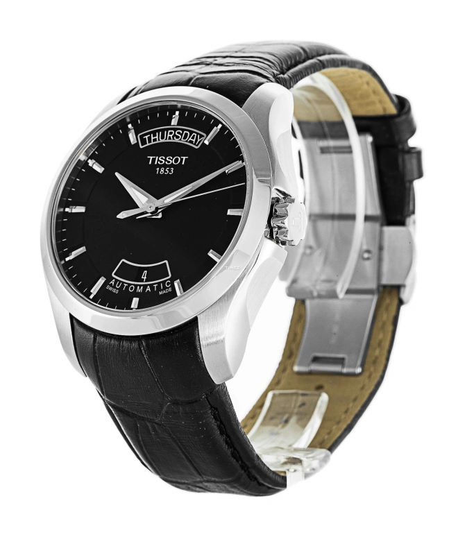Tissot,Couturier 39mm,39mm,Stainless Steel,Black,Automatic,Date,Day,T035,T035.407.16.051.00