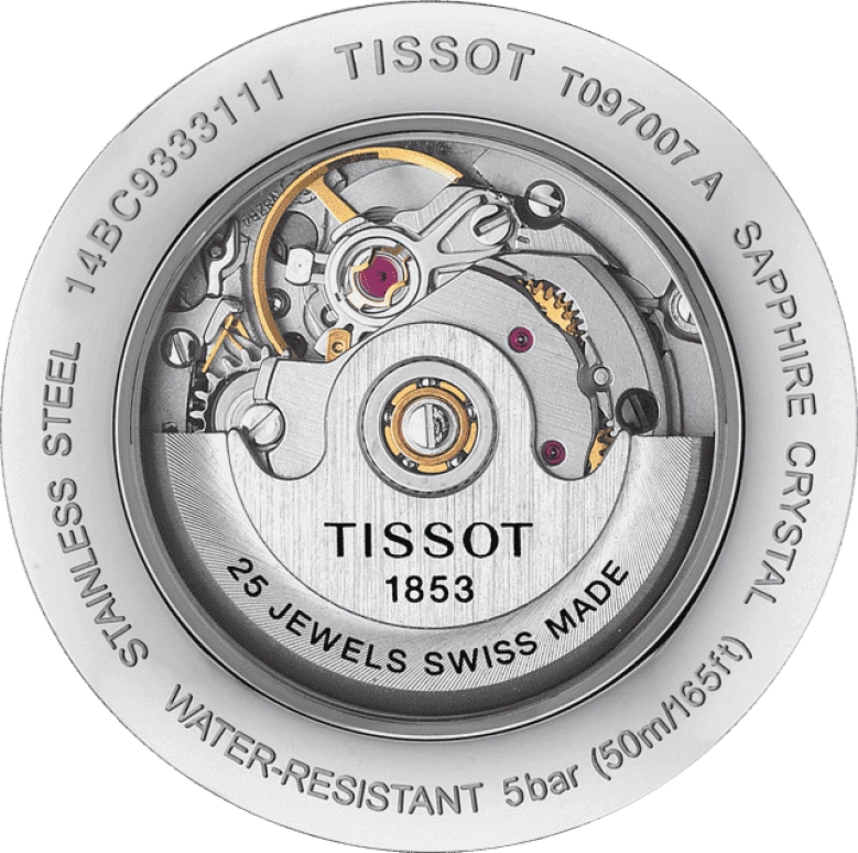 Tissot,T-Classic 29mm,29mm,Stainless Steel,White,Automatic,38hours,Sapphire,T097,T097.007.22.116.00